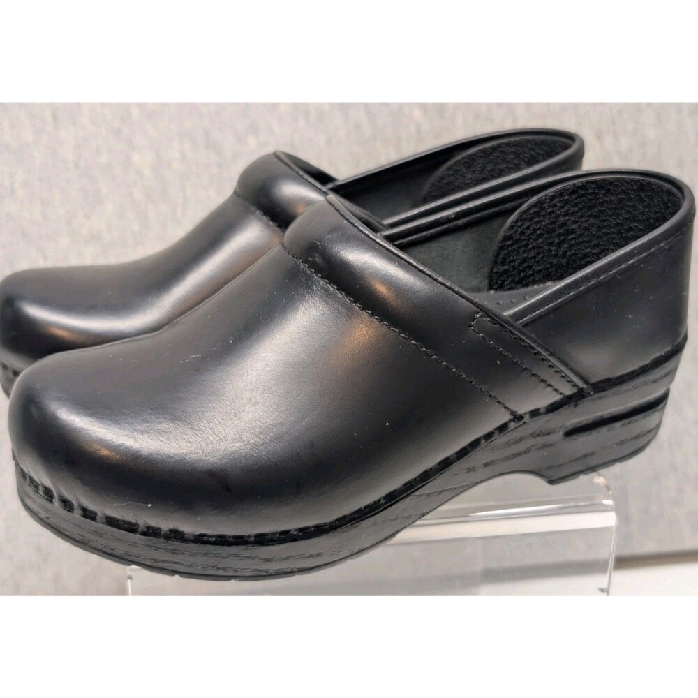 DANSKO Professional Black Leather Clogs ~ Women's Size 39 ~ U.S. 8.5-9